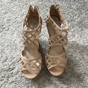 Rosegold | Size 37.5 | Nude Wedge Sandals